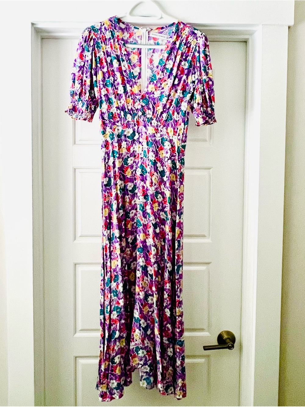 Like NEW Faithfull the Brand Floral Purple Multi Maxi Dress - Women